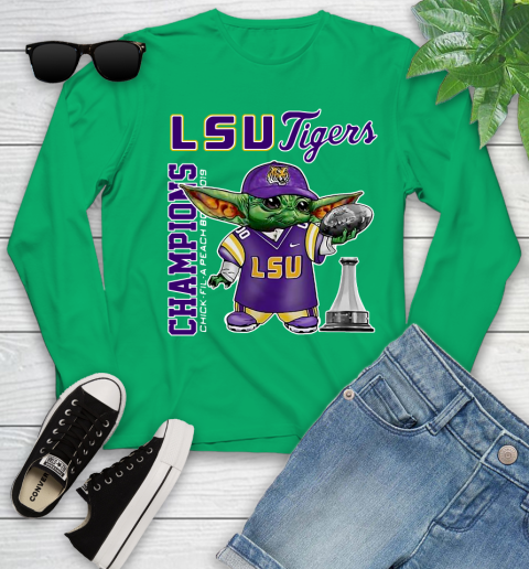 Baby Yoda LSU Tigers Champion Shirt 127
