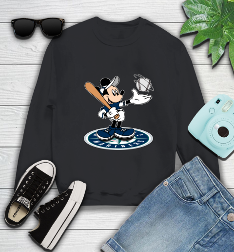 MLB Baseball Seattle Mariners Cheerful Mickey Disney Shirt Sweatshirt
