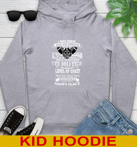 Miami Dolphins NFL Football If You Mess With Me While I'm Watching My Team Youth Hoodie 6