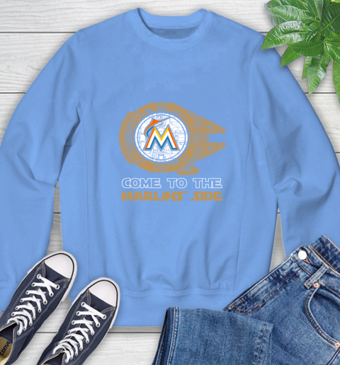 MLB Come To The Miami Marlins Side Star Wars Baseball Sports Sweatshirt 11