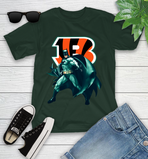 NFL Batman Football Sports Cincinnati Bengals Youth T-Shirt 5