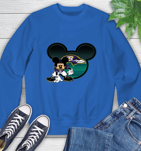 NFL Baltimore Ravens Mickey Mouse Disney Football T Shirt Sweatshirt 8