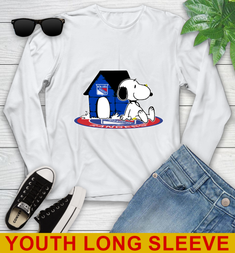 NHL Hockey New York Rangers Snoopy The Peanuts Movie Shirt Youth Long Sleeve