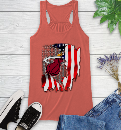 Miami Heat NBA Basketball American Flag Racerback Tank 3