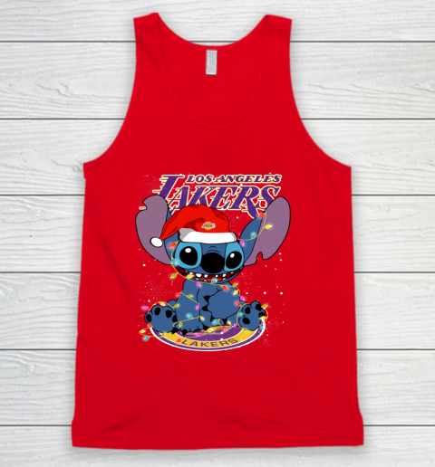 Los Angeles Lakers NBA noel stitch Basketball Christmas Tank Top 3