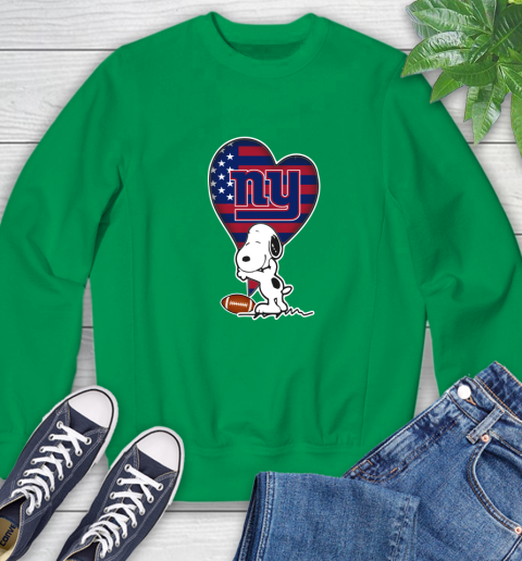 New York Giants NFL Football The Peanuts Movie Adorable Snoopy Sweatshirt 6