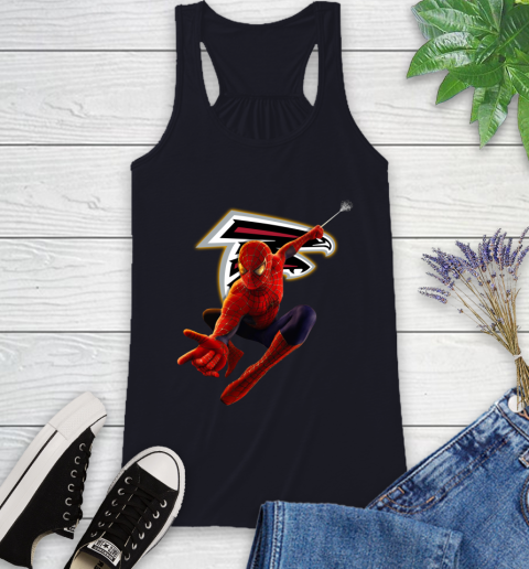 NFL Spider Man Avengers Endgame Football Atlanta Falcons Racerback Tank 10