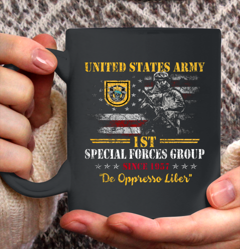 Veteran Shirt 1st Special Forces Group Veteran 1st SFG Shirt 4th of July Ceramic Mug 11oz