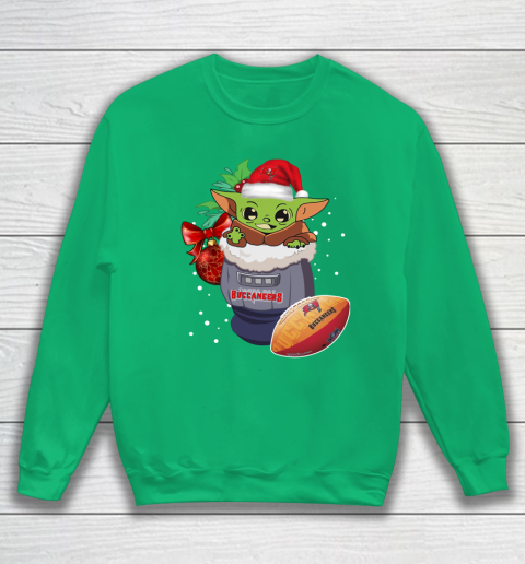 Tampa Bay Buccaneers Christmas Baby Yoda Star Wars Funny Happy NFL Sweatshirt 6