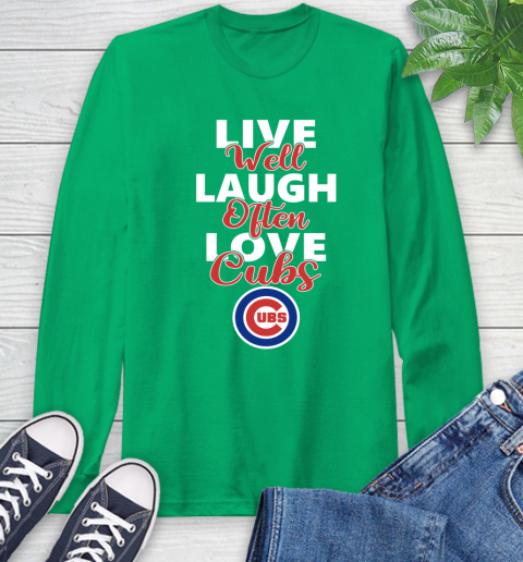 MLB Baseball Chicago Cubs Live Well Laugh Often Love Shirt Long Sleeve T-Shirt 10 MLB Baseball Chicago Cubs Live Well Laugh Often Love Shirt Long Sleeve T-Shirt - Image 10
