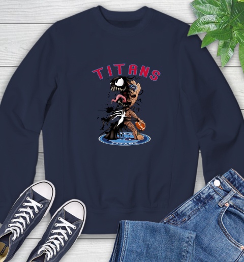 NFL Tennessee Titans Football Venom Groot Guardians Of The Galaxy Sweatshirt 3