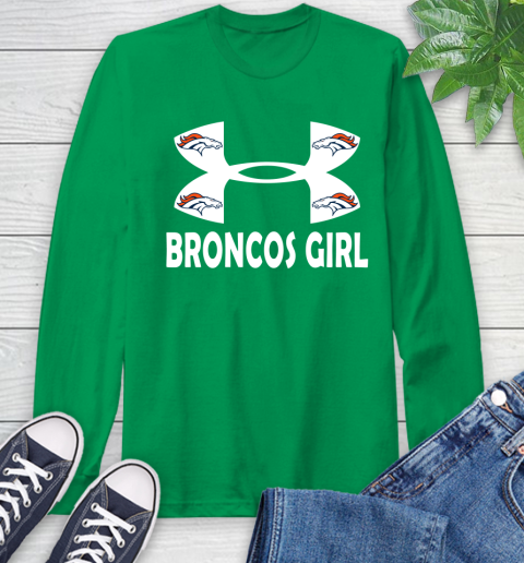 NFL Denver Broncos Girl Under Armour Football Sports Long Sleeve T-Shirt 8