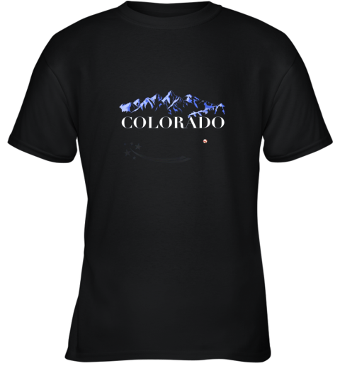 Colorado Rocky Mountain Shirt Baseball Player Design Youth T-Shirt
