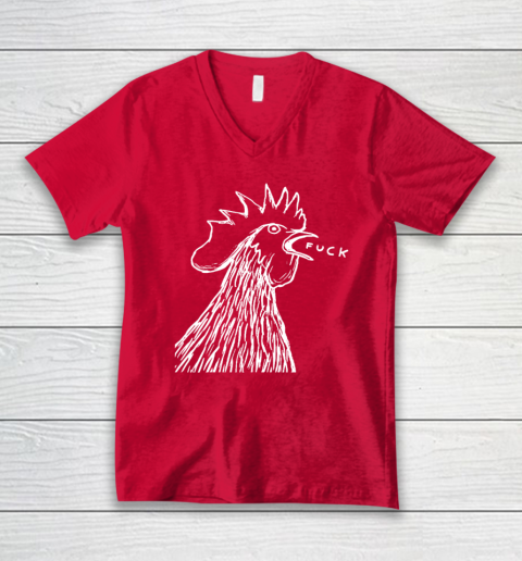 Funny Chicken Rooster Saying FUCK V-Neck T-Shirt 5