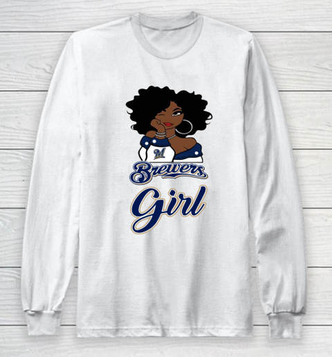 Milwaukee Brewerss Girl MLB Long Sleeve T-Shirt 2