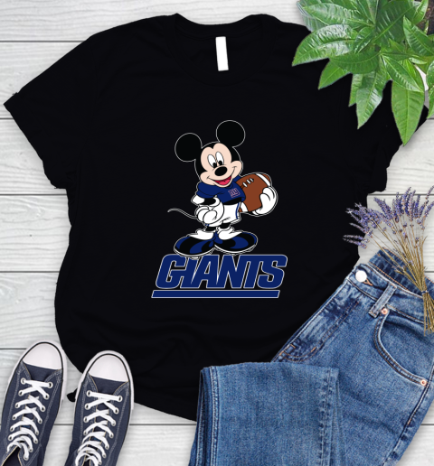 NFL Football New York Giants Cheerful Mickey Mouse Shirt Women's T-Shirt