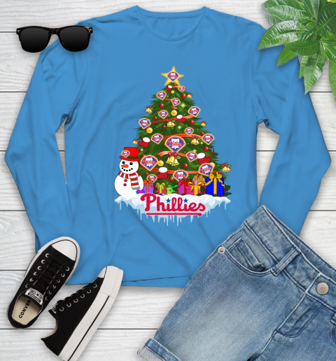 Philadelphia Phillies Merry Christmas MLB Baseball Sports Youth Long Sleeve 7