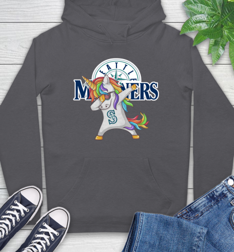 Seattle Mariners MLB Baseball Funny Unicorn Dabbing Sports Hoodie 7
