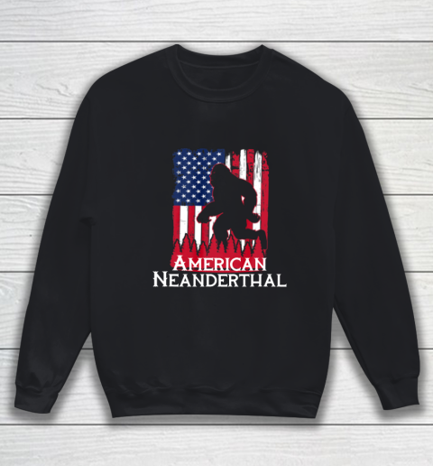 Proud American Neanderthal US Flag for Proud Neanderthals Sweatshirt