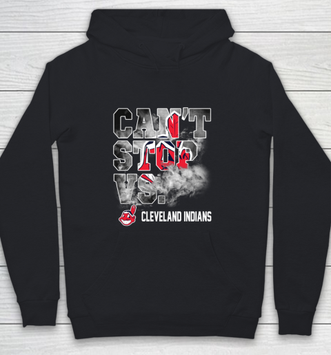 MLB Cleveland Indians Baseball Can't Stop Vs Cleveland Indians Youth Hoodie