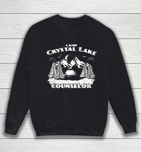 Camp Camping Crystal Lake Counselor Vintage Sweatshirt