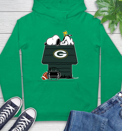 Green Bay Packers NFL Football Snoopy Woodstock The Peanuts Movie Hoodie 8