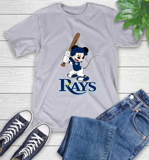 MLB Baseball Tampa Bay Rays Cheerful Mickey Mouse Shirt T-Shirt - Image 7