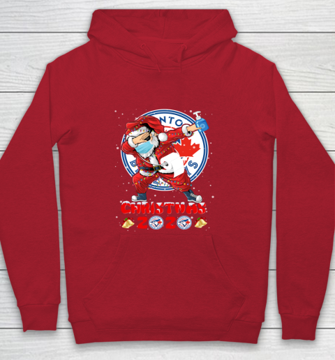 Toronto Blue Jays Funny Santa Claus Dabbing Christmas 2020 MLB Youth Hoodie 7