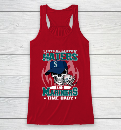 Listen Haters It is MARINERS Time Baby MLB Racerback Tank 4