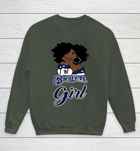 Milwaukee Brewerss Girl MLB Youth Sweatshirt 10
