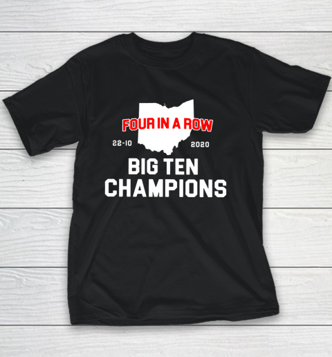 Big Ten Champions Four in a Row 2020 Youth T-Shirt