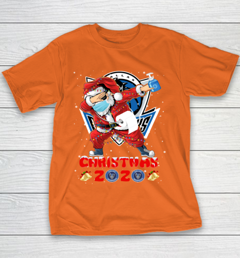 Dallas Mavericks Funny Santa Claus Dabbing Christmas 2020 NBA Youth T-Shirt 4