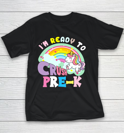 Back to school shirt ready to crush pre K unicorn Youth T-Shirt