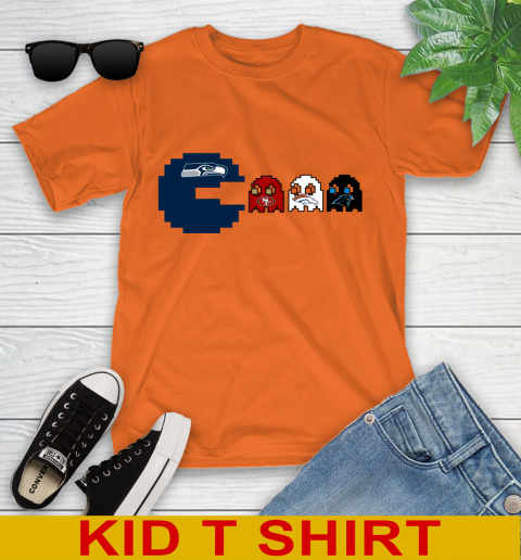 Seattle Seahawks NFL Football Pac Man Champion Youth T-Shirt 7