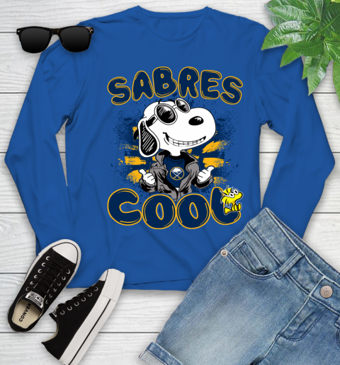 NHL Hockey Buffalo Sabres Cool Snoopy Shirt Youth Long Sleeve 9