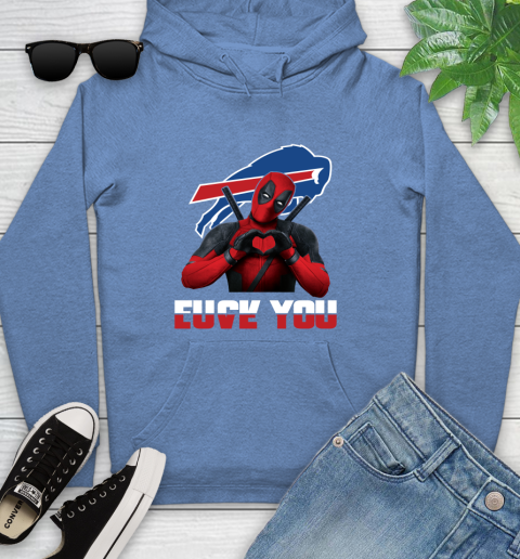 NHL Buffalo Bills Deadpool Love You Fuck You Football Sports Youth Hoodie 13