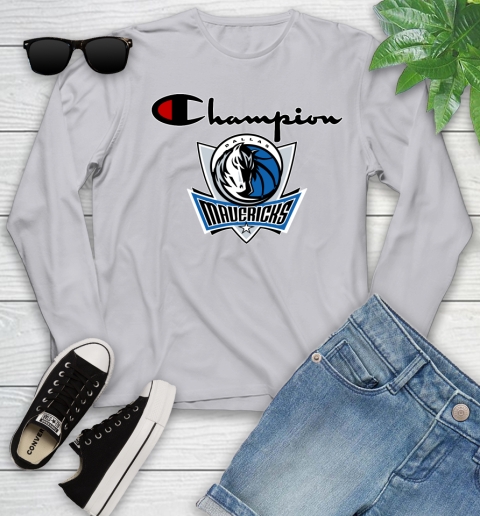 NBA Basketball Dallas Mavericks Champion Shirt Youth Long Sleeve 3