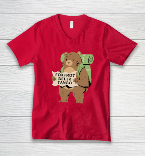 Bear Foxtrots Deltas Tangos Funny V-Neck T-Shirt 5