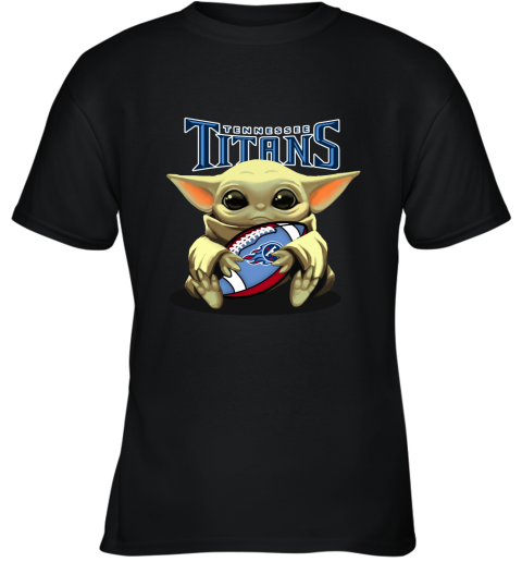 Baby Yoda Loves The Tennessee Titans Star Wars NFL Youth T-Shirt