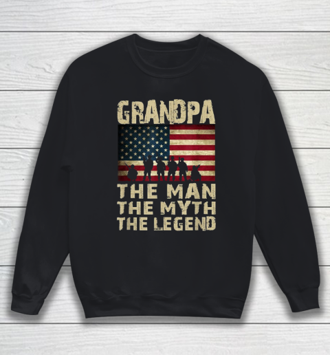 Grandpa Funny Gift Apparel  Father's Day Grandpa The Man Myth Legend Sweatshirt