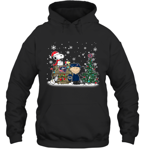 NHL Columbus Blue Jackets Snoopy Charlie Brown Woodstock Christmas Stanley Cup Hockey T Shirt 77sPsWPjUTP hoodie 23 95 151514 front black