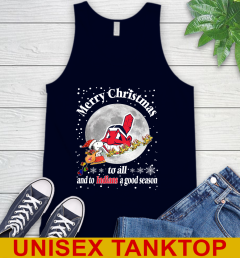 Cleveland Indians Merry Christmas To All And To Indians A Good Season MLB Baseball Sports Tank Top 2