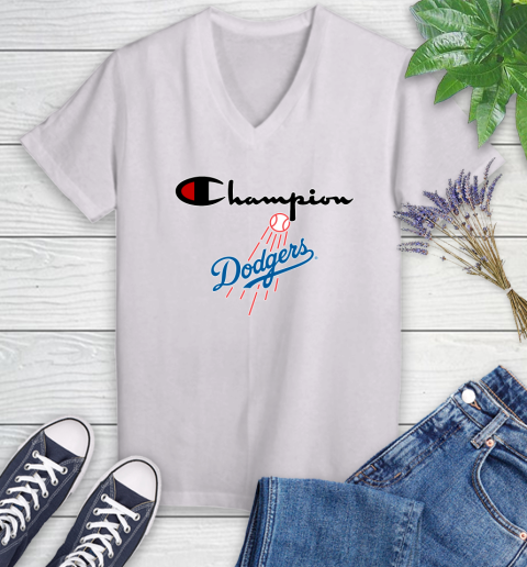MLB Baseball Los Angeles Dodgers Champion Shirt Women's V-Neck T-Shirt