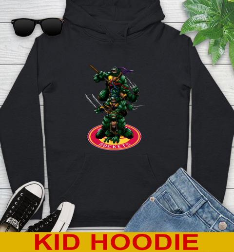 NBA Basketball Houston Rockets Teenage Mutant Ninja Turtles Shirt Youth Hoodie 2