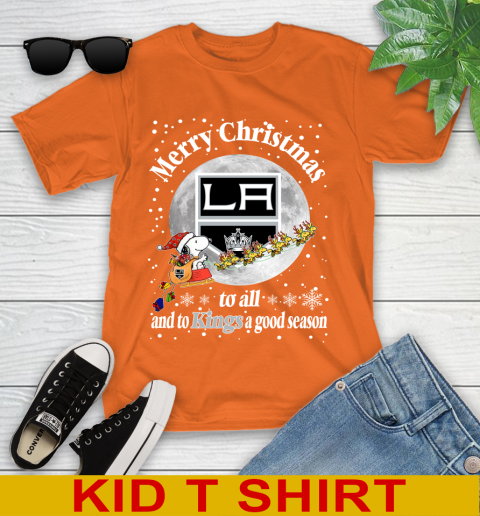 Los Angeles Kings Merry Christmas To All And To Kings A Good Season NHL Hockey Sports Youth T-Shirt 8