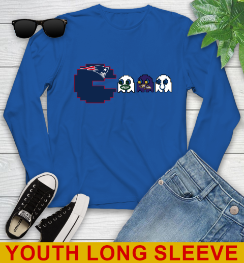 New England Patriots NFL Football Pac Man Champion Youth Long Sleeve 10
