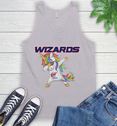 Washington Wizards NBA Basketball Funny Unicorn Dabbing Sports Tank Top 4