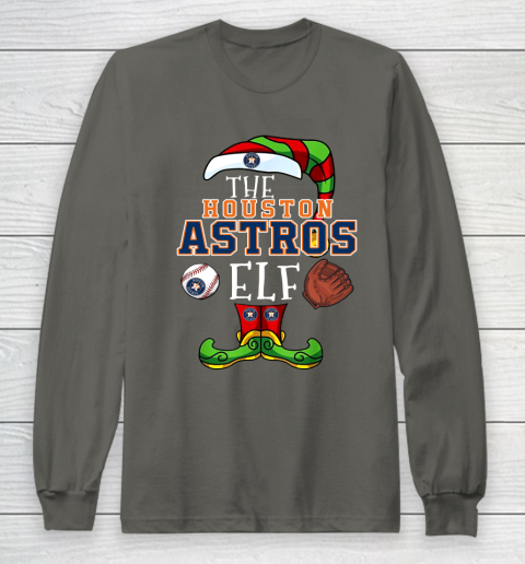 Houston Astros Christmas ELF Funny MLB Long Sleeve T-Shirt 5