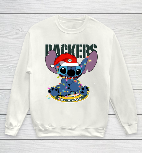Green Bay Packers NFL Football noel stitch Christmas Youth Sweatshirt