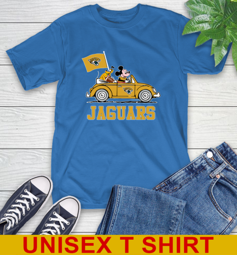 NFL Football Jacksonville Jaguars Pluto Mickey Driving Disney Shirt T-Shirt - Image 10